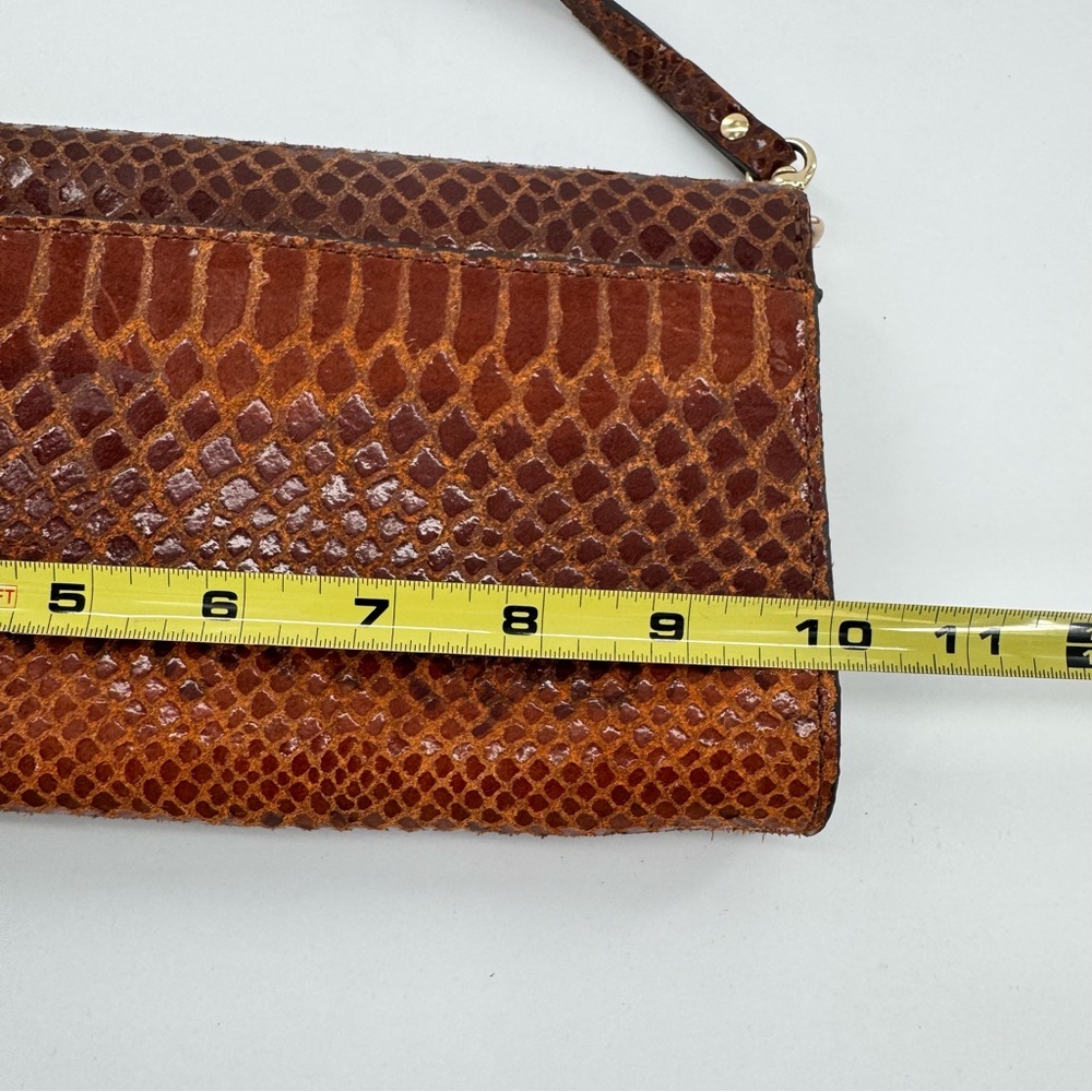 Dooney & Bourke Crossbody Shoulder Bag Brown Snake Print Purse Handbag - Picture 3 of 10